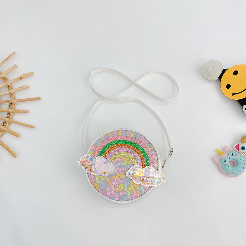 Bolso de hombro para niños de arcoíris de poliéster de poliéster al por mayor